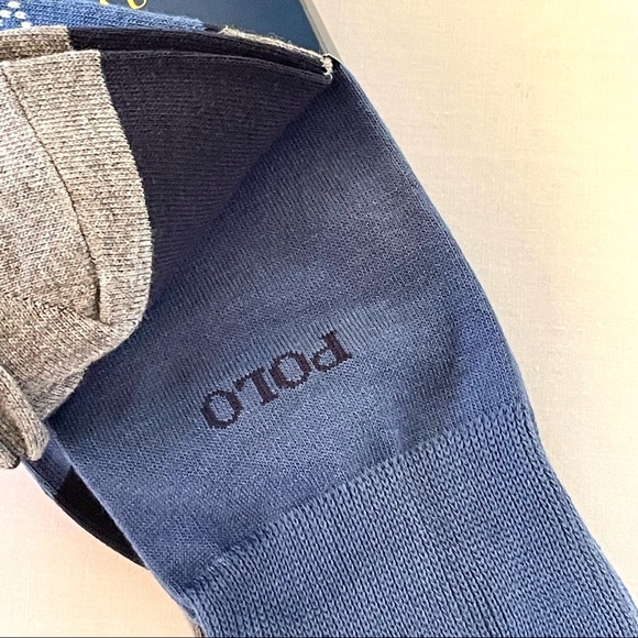 Polo Ralph Lauren Men's Dress Crew Socks 3 Pairs Set NWT New ZP899846PKN NAVBL - Picture 10 of 13